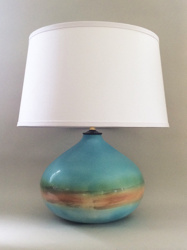 BEACH HOUSE LAMP - WHITE LINEN SHADE