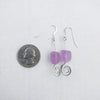 Lavender Sea Glass Spiral Earrings
