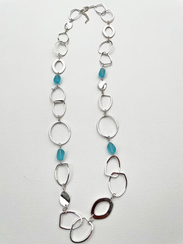 Handmade Sterling Silver & Sea Glass Necklaces
