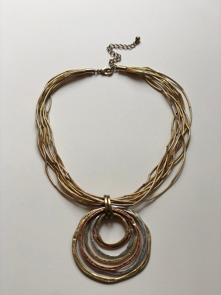 TRICOLOR SUNLIGHT GODDESS NECKLACE