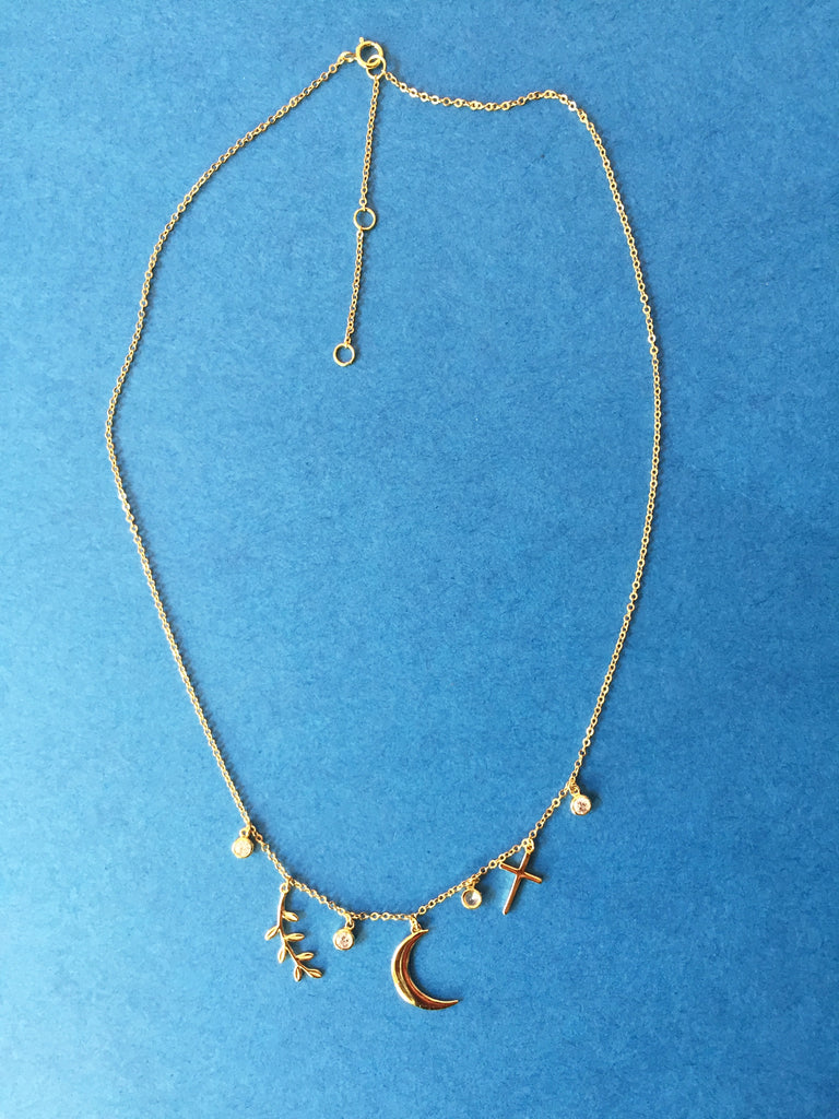 GOLD VERMEIL CHARM NECKLACE