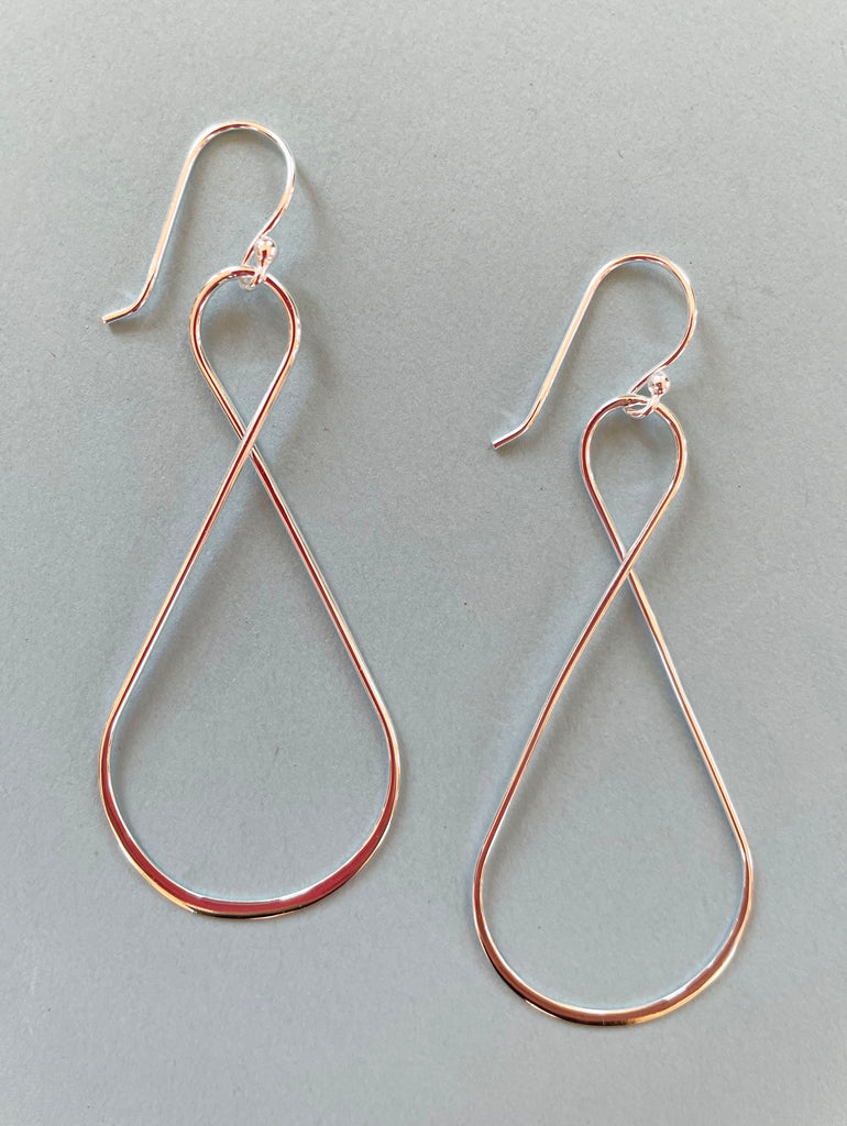 STERLING SILVER INFINITY EARRINGS - NEW