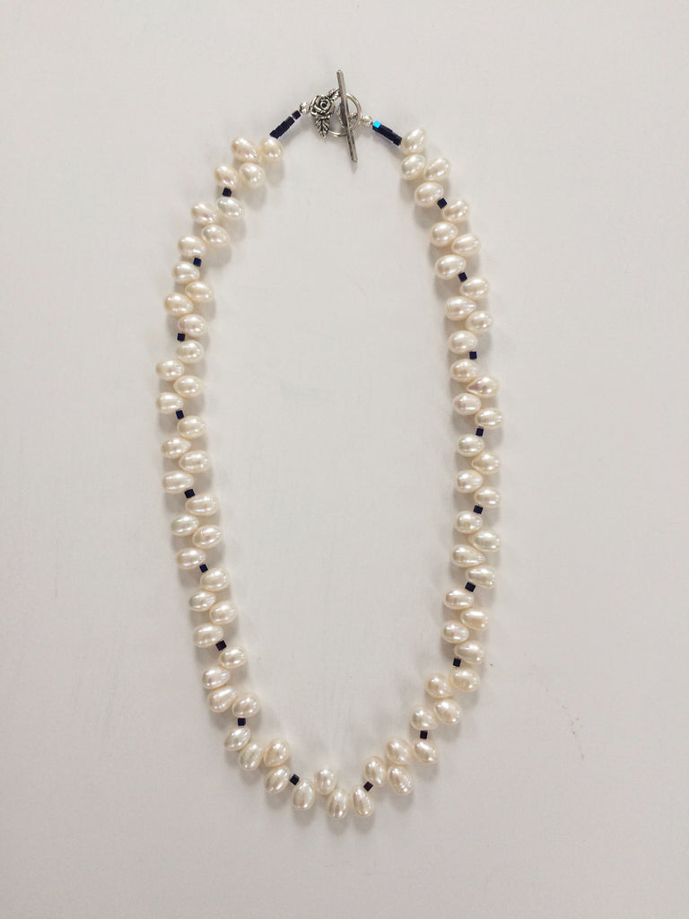 FRESHWATER PEARL & CRYSTAL NECKLACE