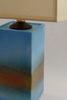 RECTANGULAR LAMP - TURQUOISE/PEACH