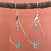 ARIA AQUA SEA GLASS EARRINGS