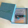 AQUA SEA GLASS HOOP EARRINGS