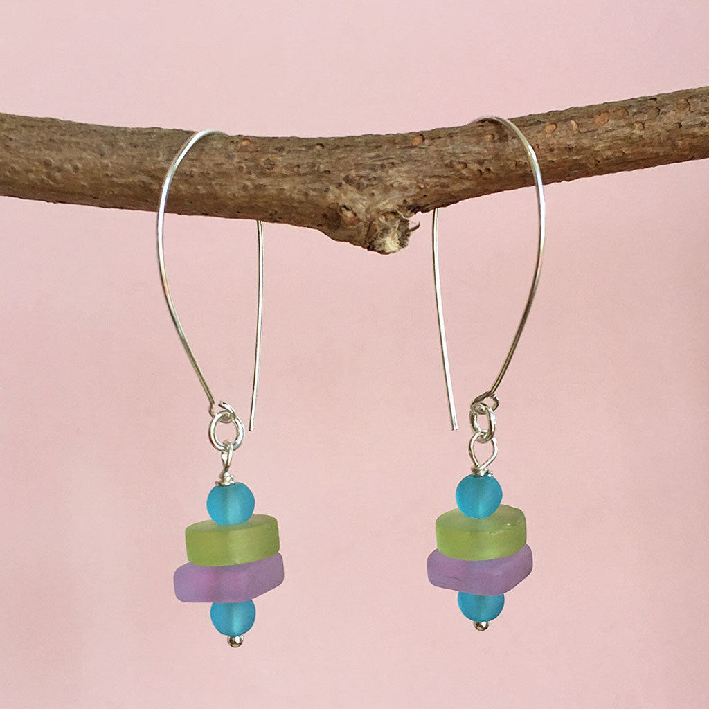 BEACH DAY SEA GLASS EARRINGS - SOLD OUT