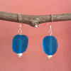DEEP-SEA SEA GLASS EARRINGS