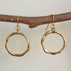 GOLDTONE OCEAN WAVES HOOP EARRINGS