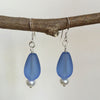 SKY BLUE SEA GLASS EARRINGS