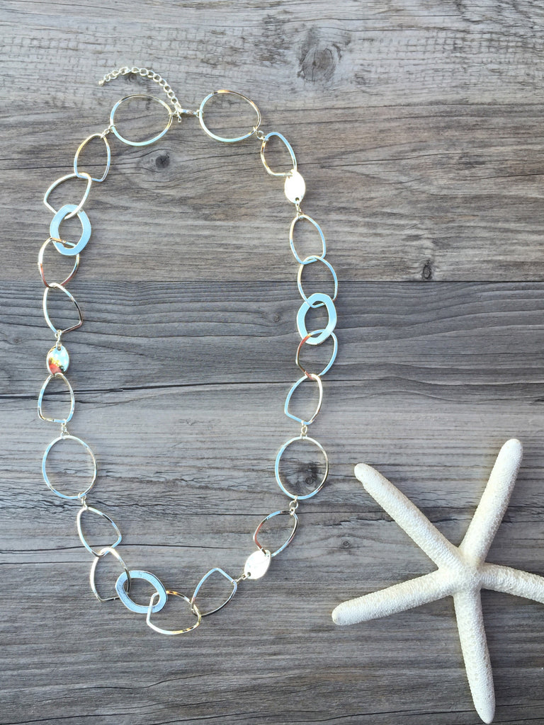 SPARKLING LONG LINK NECKLACE