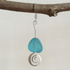 SPIRAL SEA GLASS EARRINGS