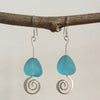SPIRAL SEA GLASS EARRINGS