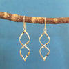 STERLING SILVER TWIRL EARRINGS - NEW!