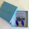 WHITE CREST SEA GLASS EARRINGS - NEW!