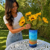 Handmade Ocean Blue Pottery Vase – Wedding Gift for Couples – Cape Cod Ceramic