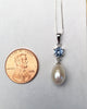 Sterling Silver Crystal Pearl Necklace