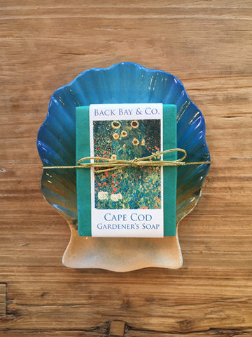 Sunrise Soap Dish and Back Bay Gardener's Soap - SOLD OUT