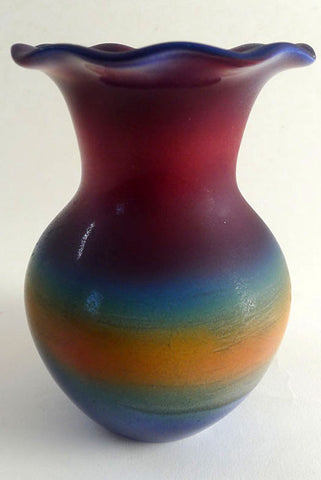 Horn Vase Fluted: Red  SOLD OUT
